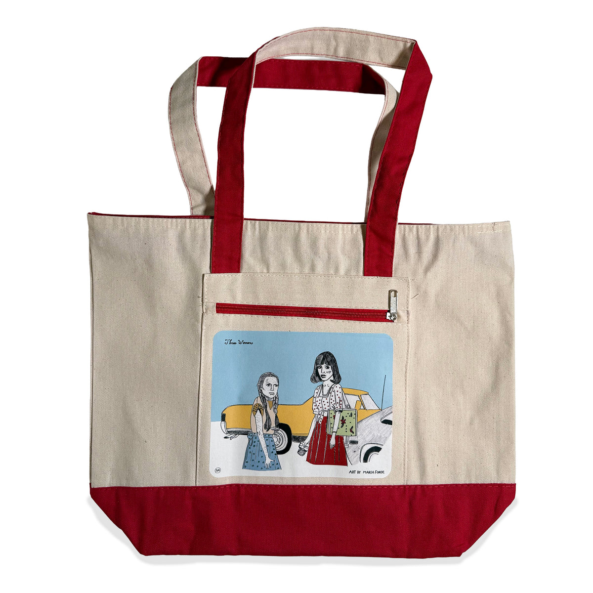 3 Women Zipper Tote Bag