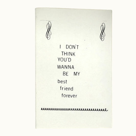 I Don't Think You'd Wanna Be my BFF