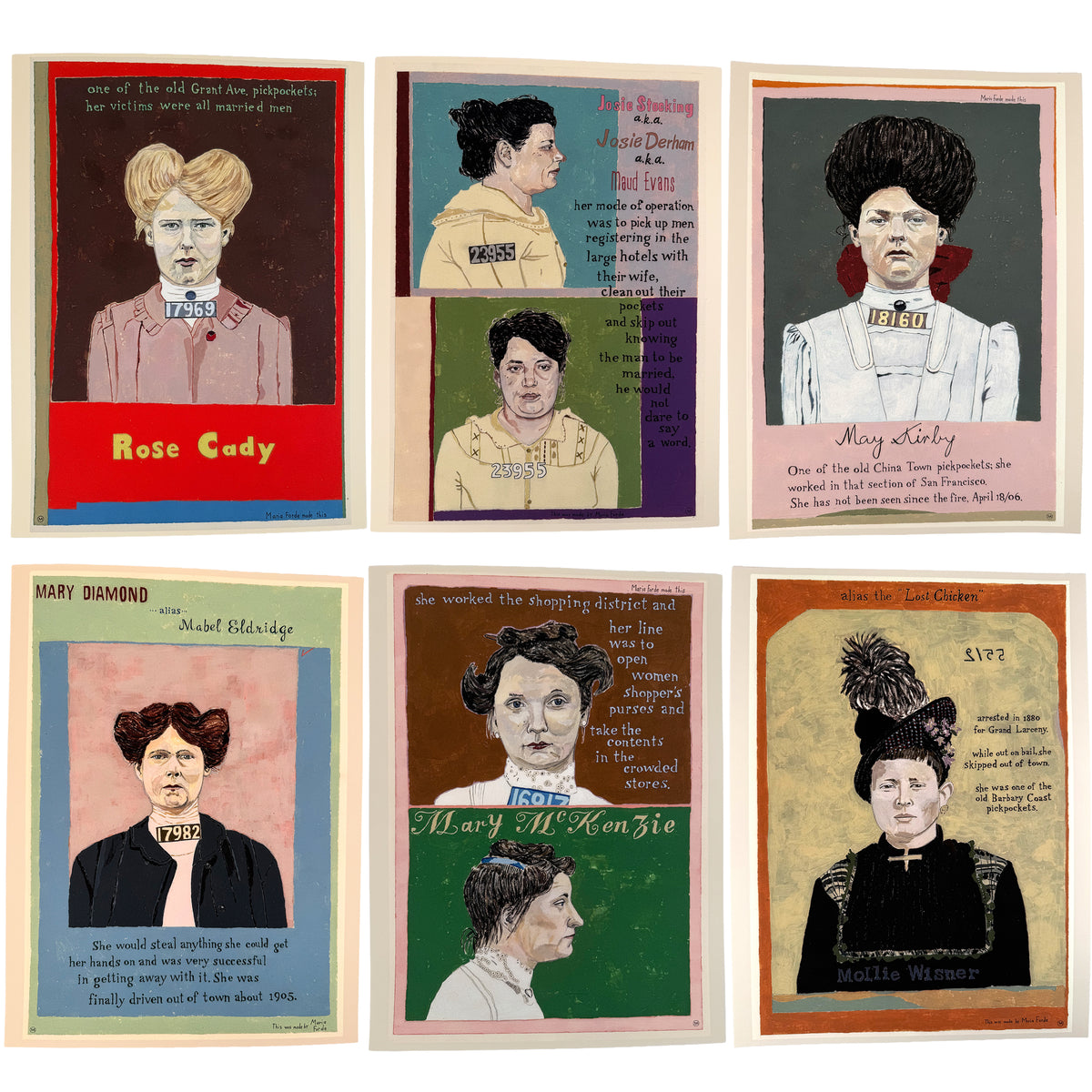 Lady Pickpocketers: Set of Six