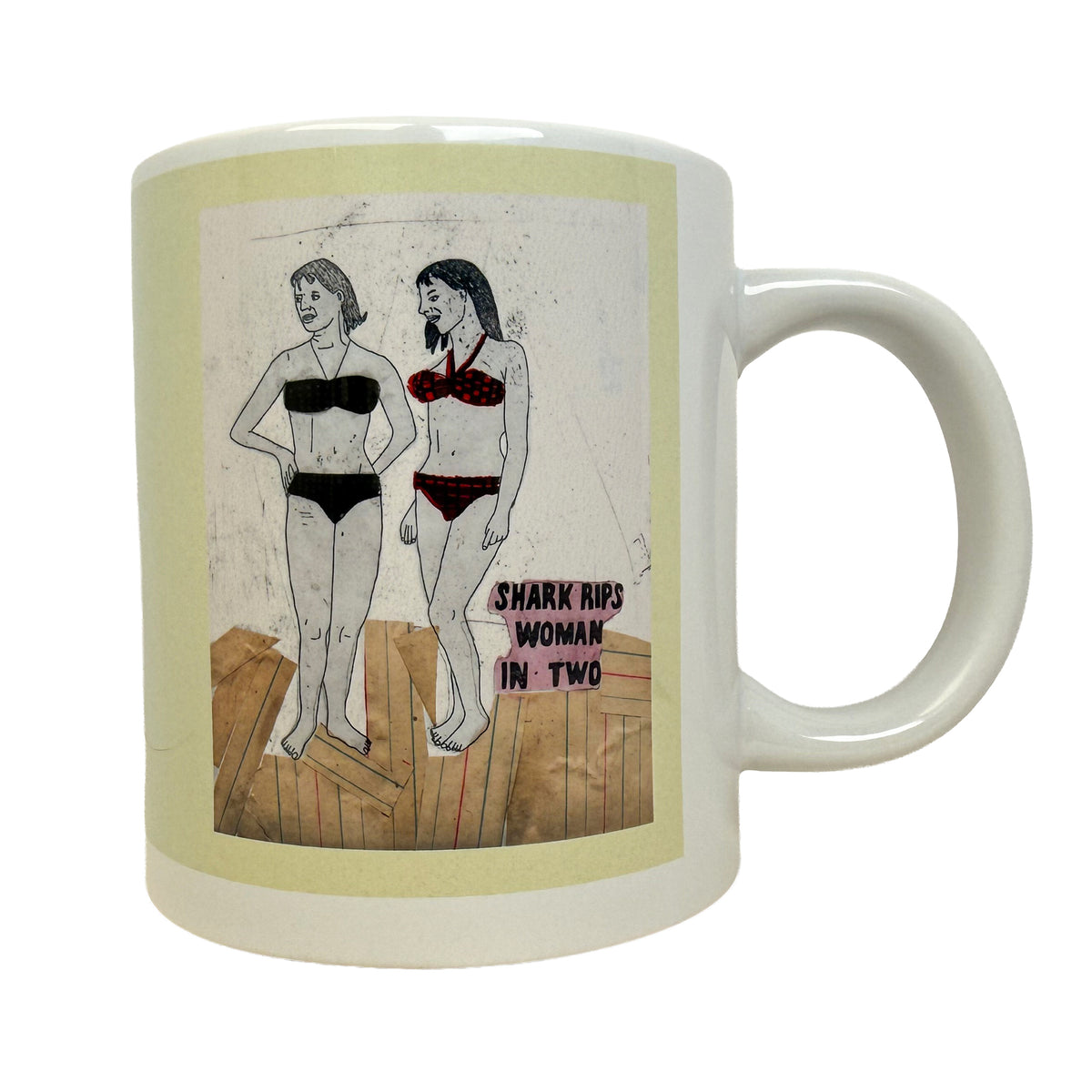 Shark Rips Woman in Two Mug